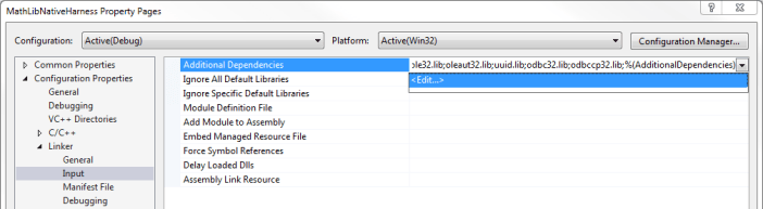 LinkerAdditionalDependencies